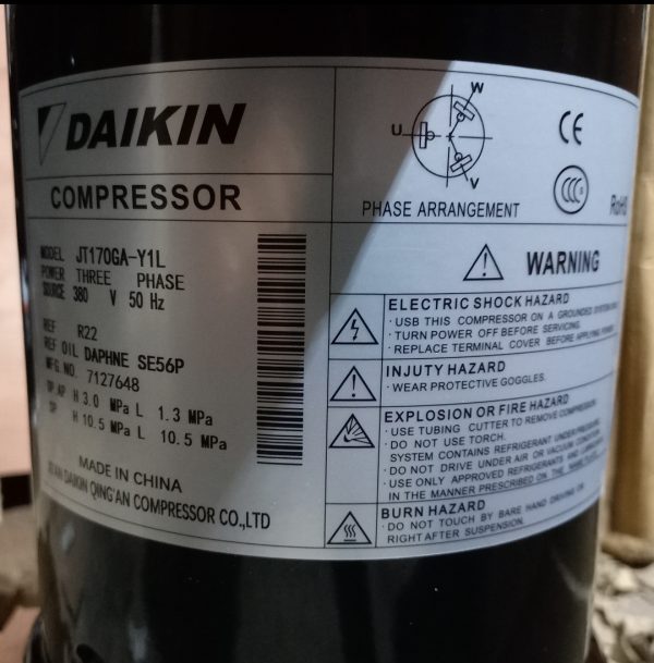 Daikin Scroll Compressor Capacity 5 Ton
